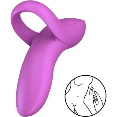 Satisfyer Fingervibrator "Bold Lover" aus Silikon pink