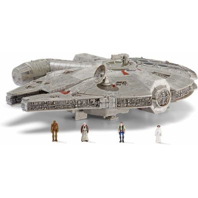 Star Wars Micro Galaxy Squadron Feature Fahrzeug mit Figuren Millennium Falcon 22 cm