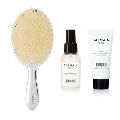 Balmain SET Spa Haarbürste, Argan Moisturizing, Conditioner