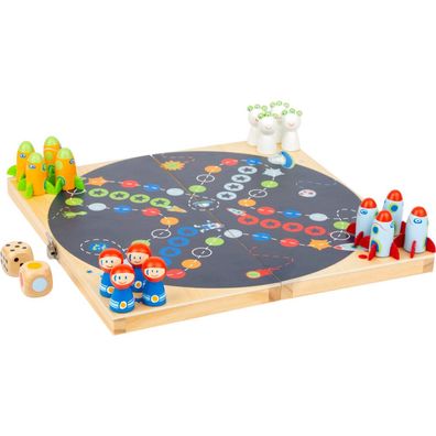 small foot Ludo "Space" aus Holz, Brettspiel in Klappbox ab 4 Jahren