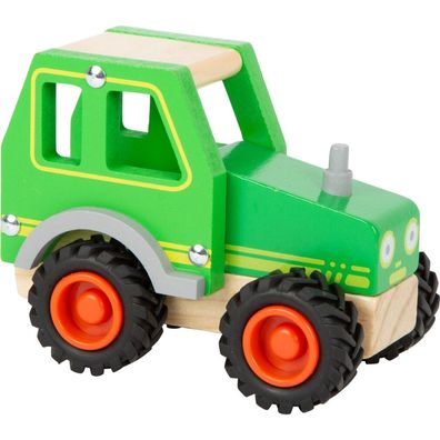 Small Foot 11078 Traktor aus Holz mit gummierten Reifen