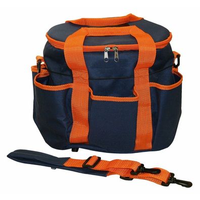 Putztasche 27x22x22cm d. blau/orange