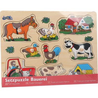 small foot 1767 Setzpuzzle Bauerei aus Holz