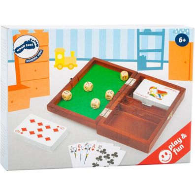 Spielbox Karten und Würfel