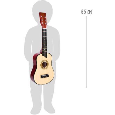 small foot 3307 Gitarre "Natur" aus Holz, mit sechs Nylonsaiten und Plektron