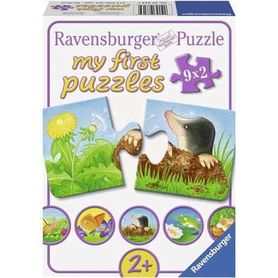 Ravensburger Mein erstes Rätsel Haustiere im Garten 9x2 Teile