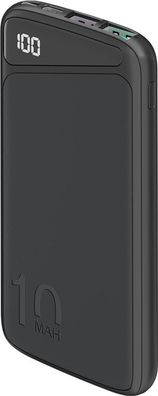 goobay Schnelllade-Powerbank 10.000 mAh USB-C PD, QC 3.0 schwarz (1er Faltschachtel)