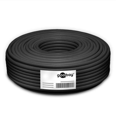 goobay RG 58 Koaxialkabel doppelt geschirmt schwarz 100 m