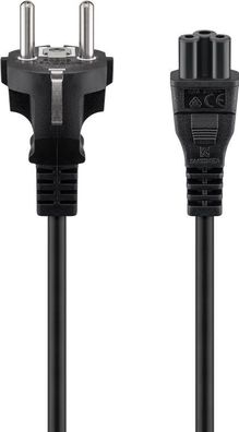 goobay Netzkabel Schutzkontakt Stecker schwarz 1,8 m