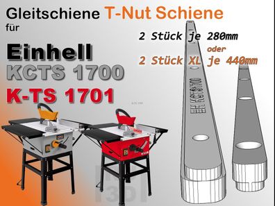 T-Nut Schiene, Gleitschiene f. Einhell KCTS 1700, K-TS 1701 Tischkreissäge