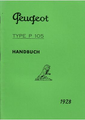 Handbuch Peugeot Modell P. 105, 350 ccm OHV-Motor, Motorrad, Oldtimer,