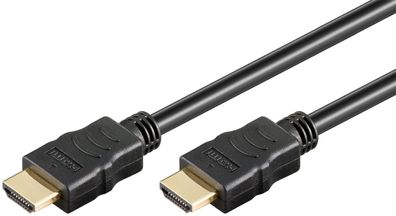 goobay High Speed HDMI Kabel vergoldet mit Ethernet schwarz 10 m (Bulk)