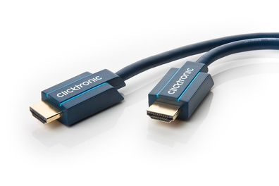 clicktronic High Speed HDMI Kabel mit Ethernet schwarz 1 m (1er Faltschachtel)