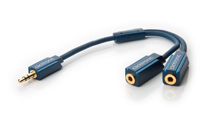 clicktronic 3,5-mm AUX-Adapterkabel, stereo 0,1 m (1er Faltschachtel)