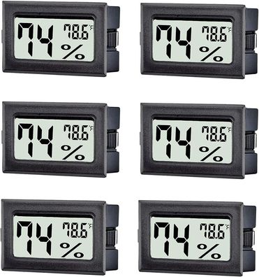 6er-Pack Mini-Digital-Thermometer-Hygrometer-Anzeige Fahrenheit (?)