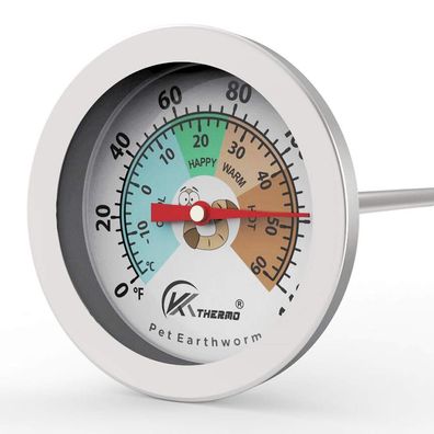 Bodenthermometer, Wurmthermometer, Messung der Pflanzenbodentemperatur