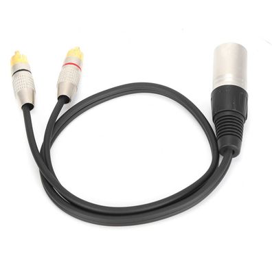 XLR-Stecker auf 2 RCA-Audio-Splitterkabel, Stecker 0,5 m