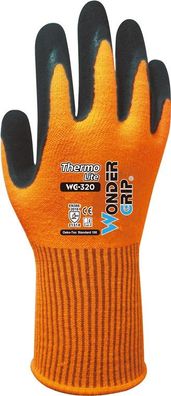 Wonder Grip WG-320 Arbeitshandschuhe Thermo Lite orange M/8 (2er Blister)