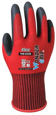 Wonder Grip WG-500R Arbeitshandschuhe Flex rot M/8 (Bulk)