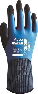 Wonder Grip WG-318 Arbeitshandschuhe Aqua blau M/8 (Bulk)