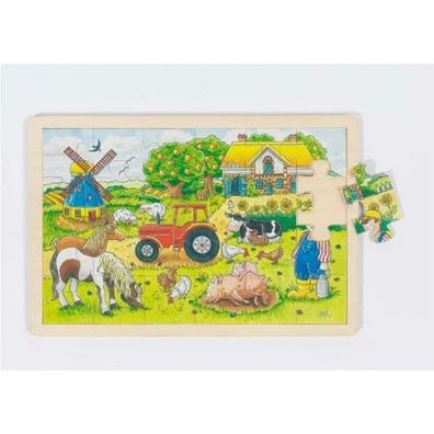 GOKI Holzpuzzle Mr. Miller's Farm 24 Teile