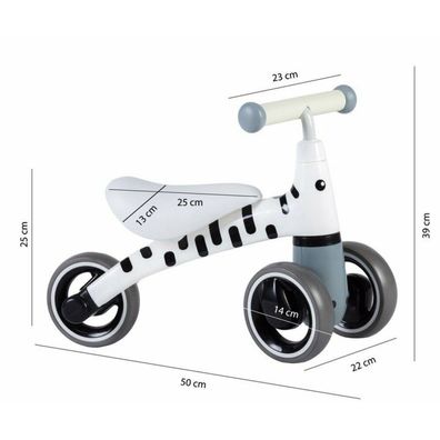 Ecotoys Scooter Zebra weiß