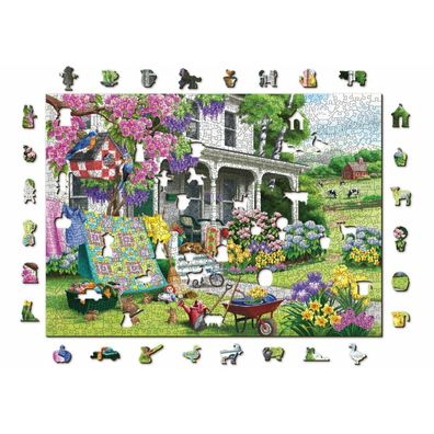 WOODEN CITY Holzpuzzle Landgarten 2in1, 1010 Teile EKO