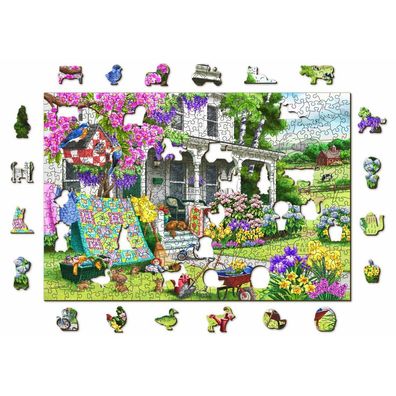 WOODEN CITY Holzpuzzle Landgarten 2in1, 505 Teile ECO