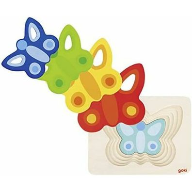 Goki Jigsaw Puzzle Schmetterling, 5 Lagen