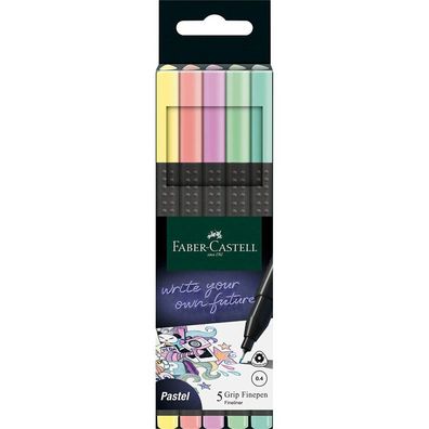 Fineliner Grip Finepen 5er-Et Pastellfarben