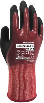 Wonder Grip WG-718 Arbeitshandschuhe Dexcut rot XL/10 (2er Blister)