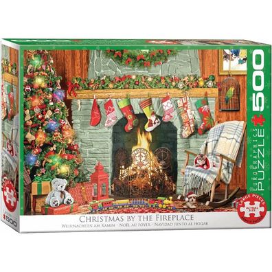 Eurographics Puzzle Weihnachten am Kamin XL 500 Teile