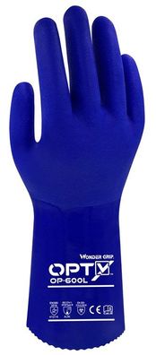 Wonder Grip OP-600L Arbeitshandchuhe Opty blau L/9 (2er Blister)