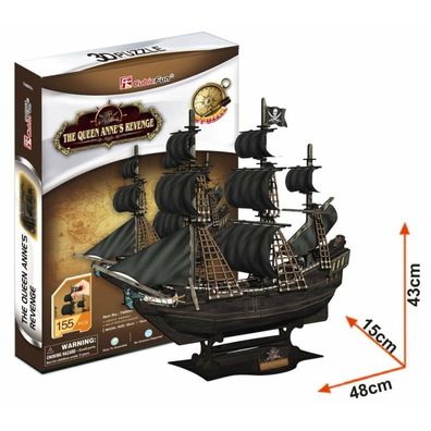 Cubicfun Piratenschiff Queen Anne's Revenge 3D Puzzle 180 Teile