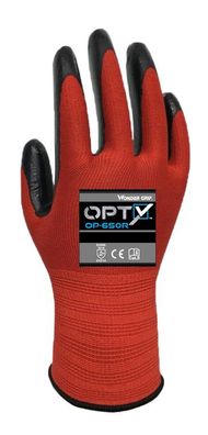 Wonder Grip OP-650R Arbeitshandschuhe Opty rot L/9 (2er Blister)