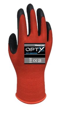 Wonder Grip OP-280RR Arbeitshandschuhe Opty rot M/8 (2er Blister)