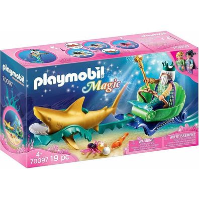 PLAYMOBIL® Magic 70097 König der Meere mit Haifischkutsche