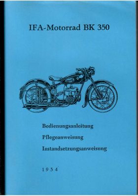 Reparaturanleitung IFA Motorrad BK 350, Bedienungsanleitung, DDR Oldtimer, Ost Klassi