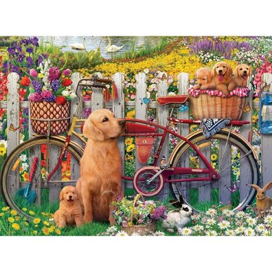 Ravensburger Puzzle Niedliche Hunde im Garten 500 Teile