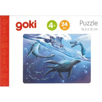 GOKI Holzpuzzle Dinosaurier: T-Rex 24 Stück