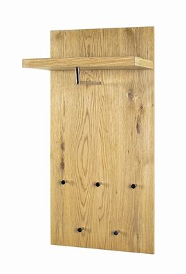 Wandgarderobe Garderobe eiche chrom 49x31x100cm