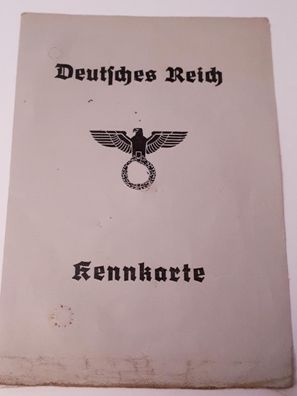 Deutsches Reich Kennkarte Duisburg 1942