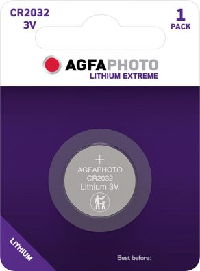 Agfaphoto Lithium Extreme Knopfzelle CR2032 3V (1er Blister)