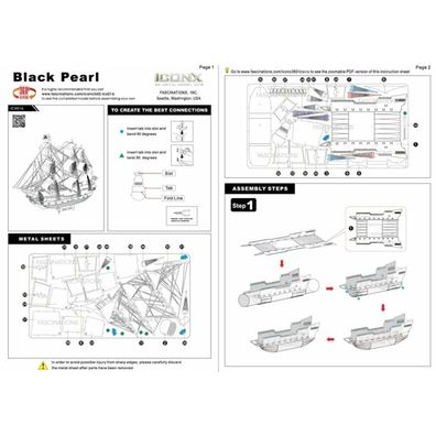 METAL EARTH 3D-Puzzle Black Pearl - Black Pearl (ICONX)