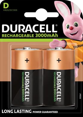 Duracell Akku NiMH Mono D HR20 1.2 V / 3000 mAh (2er Blister)