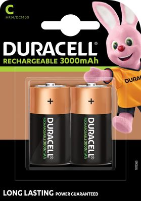 Duracell Akku NiMH Baby C HR14 1.2 V / 3000 mAh (2er Blister)