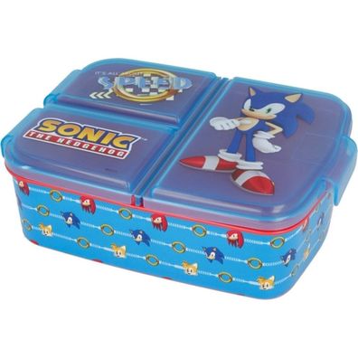 Sonic | Kinder 3-Fach-Sandwich-Box - Snack-Halter - dekorierte Lunch-Box