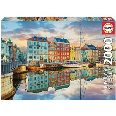 Educa 19278, Sonnenuntergang im Kopenhagener Hafen, 2000 Teile Puzzle