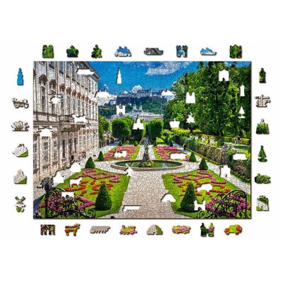 WOODEN CITY Holzpuzzle Schloss Mirabell und Burg Salzburg 2in1, 1010 Teile ECO