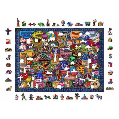 WOODEN CITY Holzpuzzle Crazy patch 2in1, 1010 Teile ECO